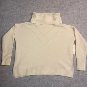Women's sweater S Turtleneck‎ cottagecore Classic preppy Elegant minomalist NYC